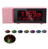 TS-P30 Multifunctional Night Light Alarm Digital Clock with FM Radio & Temperature / Humidity Display & IR Sensor Function(Pink)