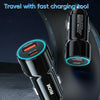 WEKOME WP-C49 Pop Digital Series USB, USB-C / Type-C 63W Fast Car Charger(Tarnish)