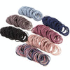 100pcs/pack Stretchy Hair Accessories Nylon Hair Ring Hair Rope Rubber Band Headband(Black)