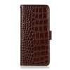 For Samsung Galaxy A26 5G Crocodile Top Layer Cowhide Leather Phone Case(Brown)