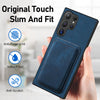 For Samsung Galaxy S25 Ultra 5G Retro Leather Card Bag Magnetic Phone Case(Blue)