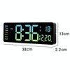 5526 LED Digital Display Electronic Wall Clock Multifunctional Countdown Alarm Clock(B Green)