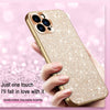 For iPhone 13 Pro Max Electroplating Star Diamond CD Texture Lens Ring Phone Case(Black)