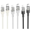 hoco U129 Spirit 1.2m PD27W USB-C / Type-C to 8 Pin Transparent Charging Data Cable(Black)
