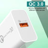 APD-2003 18W QC3.0 Single Port USB Charger with 1m USB to 8 Pin Data Cable(US Plug)