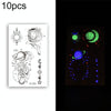 10 PCS Waterproof Color Luminous Tattoo Sticker Face Sticker(EX-029)