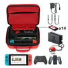 Multi-function Portable Slant Single Shoulder Storage Bag Suitcase Protective Box for Nintendo Switch(Red)