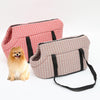 Plaid Pet Carrier Bag, Breathable, L (Light Coffee) - Dog/Cat