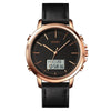 SKMEI 1652 Dual Movement Sports Leather Alloy Male Watch, Color: Rose Gold Shell White Machine