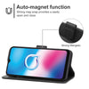 Leather Phone Case For Alcatel 3X (2020)(Black)