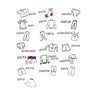 40x60cm Wardrobe Clothing Identifies Wall Stickers