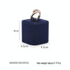 4.5x4.5x4cm Rectangular Ring Holder Jewelry Display Props Blue Microfiber Window Necklace Earring Ring Stand