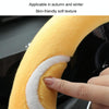 Car Steering Wheel Cartoon Short Fluff Handle Cover, Size: 38cm(Pink D Shape)