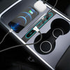 For Tesla Model 3/Y Car USB Hub Docking Station With Digital Display Ambient Light(Black)