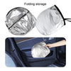 Car Sunshade Summer Front Windshield Sunscreen Heat Insulation Folding Car Sunshade Curtain(145x70cm Titanium Silver)