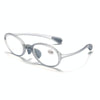 Portable Magnifying Glass Presbyopic Glasses Silicone Anti-Blue Light Reading Glasses, Degree: +250(Light Gray)