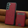 For Samsung Galaxy S22 5G LC.IMEEKE L3 Series Detachable RFID Card Bag Magsafe Phone Case(Red)