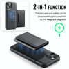 For iPhone 14 Plus DG.MING MAGKING-K2 Series MagSafe RFID Card Bag Detachable Phone Case(Black)