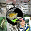 10 PCS 4cm Fishing Soft Artificial Shrimp Bait Lures Popper Poper Baits with Hook(Fluorescent)
