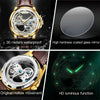 OLEVS 6661 Men Fashion Luminous Waterproof Mechanical Watch(White + Gold)