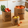 Desktop Separate Storage Washable Kraft Paper Bag, Size: Gray 20x20x35cm