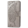 For  Asus Zenfone 7 ZS670KS Butterfly Love Flower Embossed Horizontal Flip Leather Case with Bracket / Card Slot / Wallet / Lanyard(Gray)