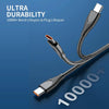 ENKAY ENK-CB131 USB to 8 Pin Carbon Steel Hose Spring 2.4A Fast Charging Data Cable, Length:2m(Black)
