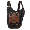 KAUKKO FH03 Retro Style Men Canvas Crossbody Bag Messenger Bag Outdoors Hiking Camping Bag, Size: 26 x 21 x 9 cm(Black)