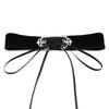 2 PCS European and American Fashion Street-snap Collar Hollow Alloy Velvet Choker Necklace, Random Color Delivery