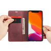 CaseMe-013 Multifunctional Horizontal Flip Leather Case with Card Slot & Holder & Wallet for iPhone 11(Wine)