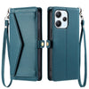 For Redmi 12 5G / 12 4G Wallet Multi-card Slot Leather Phone Case with Lanyard(Green)