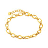 OPK 1384 Stainless Steel Plain Chain Jewelry Simple Splicing Bracelet, Color: Gold