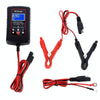 RJtianye 6V/12V ASE Adapter Cable Car Motorcycle Lawn Mower Battery Charger(EU Plug)