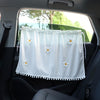 Car Sun Protection Blackout Curtain Cartoon Sunshade Curtain, Pattern: Yellow Pink Blue Flower