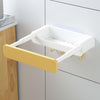 Retractable Washbasin Rack Without Punching Toilet Rack With Storage (White Yellow)