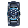 Ochstin 7234 Multifunctional Business Leather Wrist Wrist Waterproof Quartz Watch(Blue+Blue)