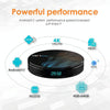 HK1max 4K UHD Smart TV Box with Remote Controller, Android 9.0 RK3318 Quad-Core 64bit Cortex-A53, 2GB+16GB, Support Dual Band WiFi & AV & HDMI & RJ45 & TF Card