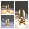 Cute Doll Shape Touch Adjustable Desk Lamp Mini Bedroom Rechargeable Night Light, Spec: 8045(Gold)