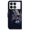 For Xiaomi Redmi K70 Pro / K70 Coloured Drawing Flip Leather Phone Case(Lion)
