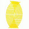 Motorcycle Rim Stickers Personality Wheels Modified Decals(Yellow)