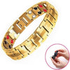 Double Row Magnet Magnetic Therapy Bracelet For Men, Colour: Gold