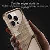 For iPhone 15 Aluminum Alloy Solid Wood Frameless Hollow Metal Phone Case(Gold)