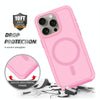 For iPhone 11 Pro Max Shockproof MagSafe Armor PC Hybrid TPU Phone Case(Purple Pink)