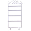 Earrings Necklace Jewelry Stand Holder Display Rack(White)