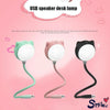 L3 USB Bluetooth Speaker Eye Protection Desk Light Bedroom Bedside Lamp(White)