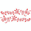 2 PCS/Set D-378 Flower Totem Pattern Car Modified Decorative Sticker(Red)