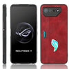 For Asus ROG Phone 7 Cow Pattern Sewing Skin PC + PU + TPU Phone Case(Red)
