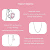 S925 Sterling Silver Valentine Heart Lock Silicone Safety Chain DIY Beading(BSC975)