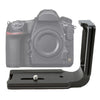 FITTEST FLN-D850 Vertical Shoot Quick Release L Plate Bracket Base Holder for Nikon D850(Black)