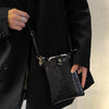 Stone Texture Card Holder Mobile Phone Zipper Bag with Long Strap(Green)